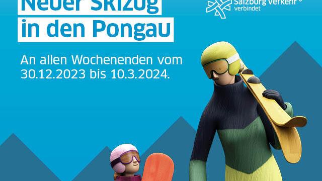 Neuer Skizug in den Pongau: An allen Wochenenden vom 30.12.2023 bis 10.3.2024