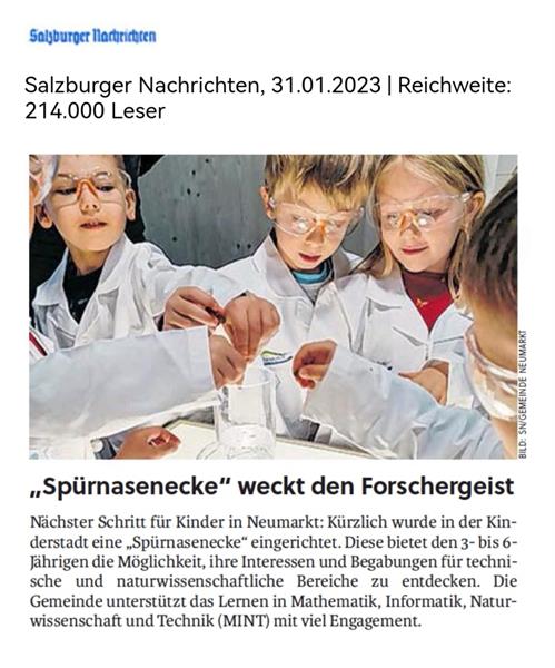 Auszug Zeitungsartikel Salzburger Nachrichten